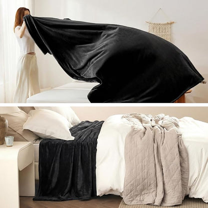Bedsure GentleSoft Fleece Halloween Blankets King Size Black - Image 5