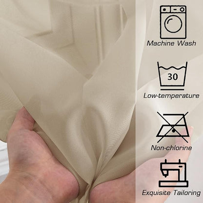 Taupe Sheer Curtains 78 inches Long - Image 3
