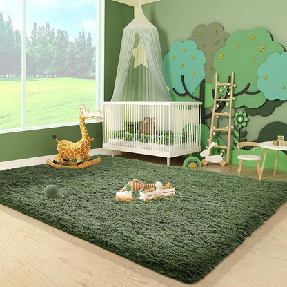 Ophanie Gray Green Grass Area Rugs - Image 3