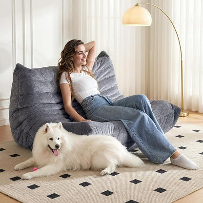 Bean Bag Chair, 2 Seater Lazy Bean Bag Sofa Memory Foam Couch, Giant Bean Bag - Image 3