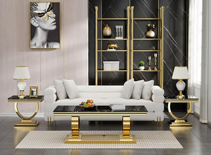 Henf 47" Marble Coffee Table - Image 6