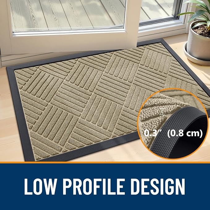 OLANLY Front Door Mat Outside Entrance 71x47, Waterproof Heavy-Duty Doormat | - Image 5