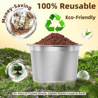 2 Pack Reusable K Cups Coffee Pods for Keurig 1.0: Stainless Steel Refillable K Cups - Reusable Coffee Filters for Keurig Coffee Machine, BPA-Free, SUS 304‌, Scoop, Heat Resistant Handles