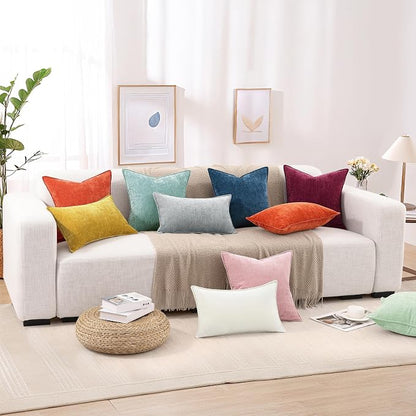 decorUhome Summer Couch Euro Sham Throw Pillow Covers 26x26 Set of 2, - Image 9