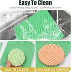 KALAIEN Sweater Texture Fondant Impression Mats Knit Fondant Embosser Texture Mats for Clay Cake Decorating Fondant Molds 1Pcs(Style 1)