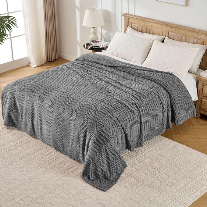 Grey Throw Blanket - Image 6
