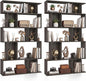 Giantex 5-Tier Bookshelves Set of 2, 10-Cube Geometric Bookcase by Giantex