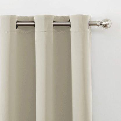 Light Beige Thermal Blackout Curtains/52 x 54 Inch/Set of 2 Panels Room - Image 7