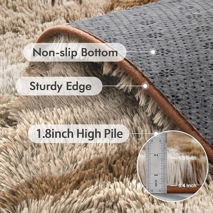 Area Rugs for Living Room, 6x9 Feet Soft Fluffy Shagg Plush Rug High Pile Large - Image 5