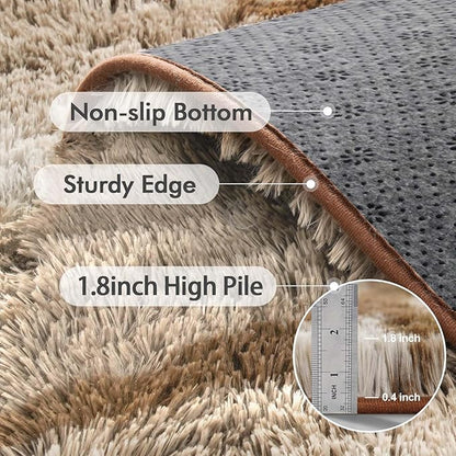 8x10 Ft Extra Large Shag Rugs for Living Room, Tie Dyed Ultra Soft Fluffy Furry - Image 5