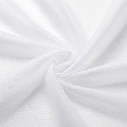Sheer White Valances for Windows 18 Inch Length 2 Pcs, Cafe Kitchen Curtains - Image 7