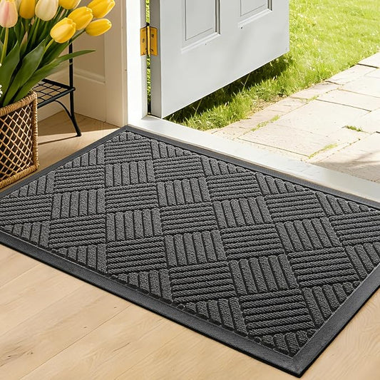 Front Door Mat, Heavy Duty Waterproof Doormat 31.5"x20", Stain Fade Resistant by WELDUN%E2%80%94IdealChoiceforHome