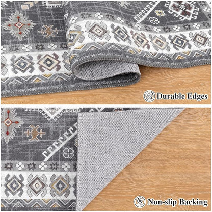HEBE Boho Kitchen Mats for Floor 24''x60'', Non Slip Washable Runner Rug | - Image 6