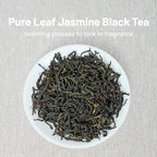 iTeaworld Jasmine Black Tea Loose Leaf, Yunnan High Mountain Black Tea, Scented with Fresh Jasmine Flowers, Rich Floral Aroma, Pure Leaves Without Sugar, No Additive, 1 Bag, 3.52oz