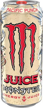 Monster Energy Juice Monster Pacific Punch, Energy + Juice, Energy Drink, 16 Ounce (Pack of 15)
