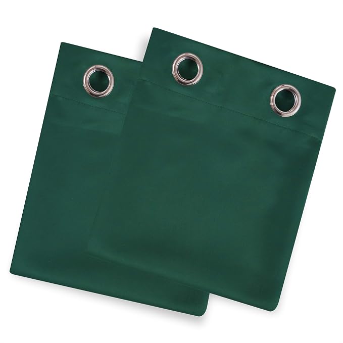 Dark Green Thermal Blackout Curtains/52 x 95 Inch/Set of 2 Panels Room - Image 9