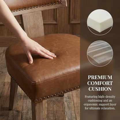 VESCASA Faux PU Leather Upholstered Dining Chairs - Image 3