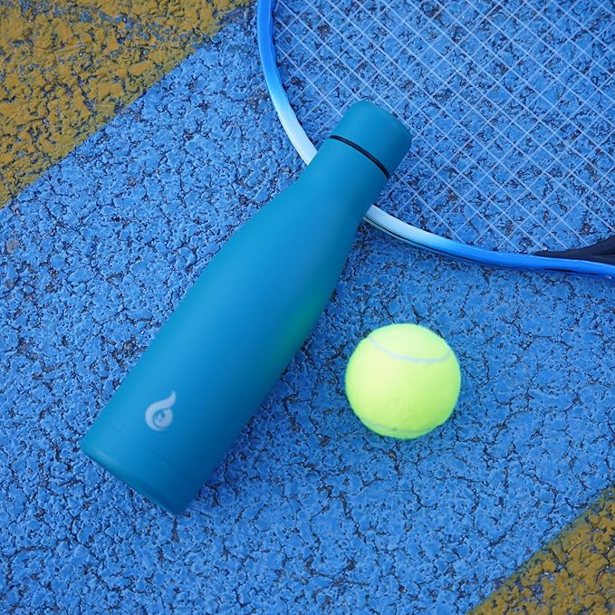 BJPKPK Insulated Water Bottle 12oz Small Stainless Steel Water Bottles Reusable Metal Thermos Keep Cold and Hot,Laguna