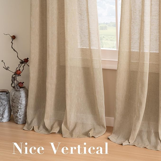 H.VERSAILTEX Natural Linen Rich Quality Curtain Semi-Sheer Privacy Protection - Image 7
