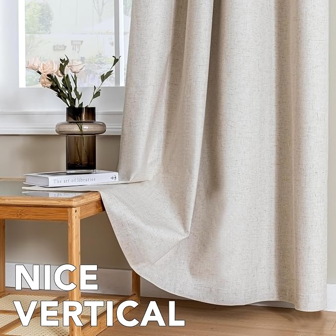 H.VERSAILTEXLinen-Polyester Curtains 100%Blackout Curtains - Image 7