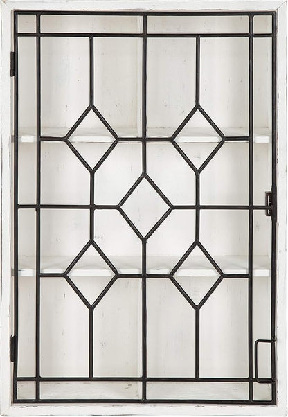 Kate and Laurel Megara Decorative Wooden Wall Hanging Curio Cabinet - Image 5