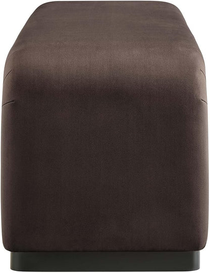 Modway EEI-6734-BLK-CHB Koda Performance Velvet Waterfall Long Bench - Image 4