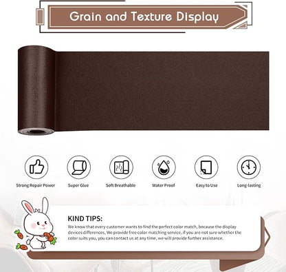 KING MOUNTAIN Leather Repair Patch, 4 x 63 Inches self Adhesive Leather Repair - Image 2
