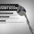 Rattleware Stainless Steel Spoon Twist - Espresso Spoon with Graduated Measure and Scraper Front - Perfect for Precision Coffee Making