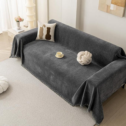DREAMINGO Modern Chenille Couch Cover Blanket Washable Sofa Covers - Image 7