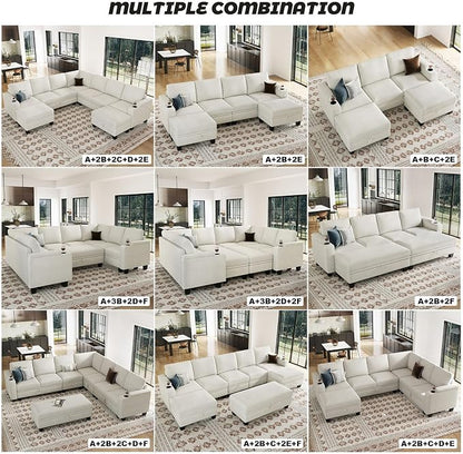 Belffin 45.6” Chenille Loveseat Module - Image 6