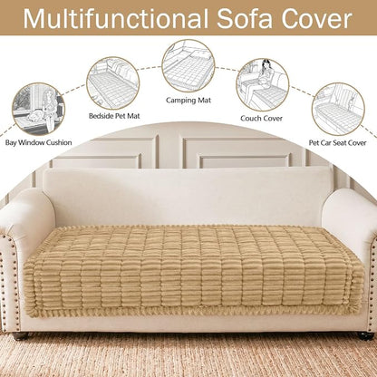 Couch Cover for Dogs, Washable Non Slip Plush Flannel Sofa Protector | Thick - Image 3