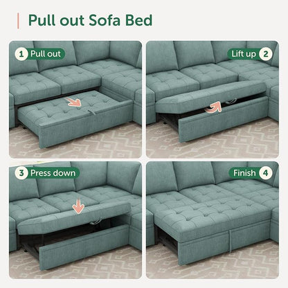 HONBAY Modular Sectional Sleeper Sofa - Image 6