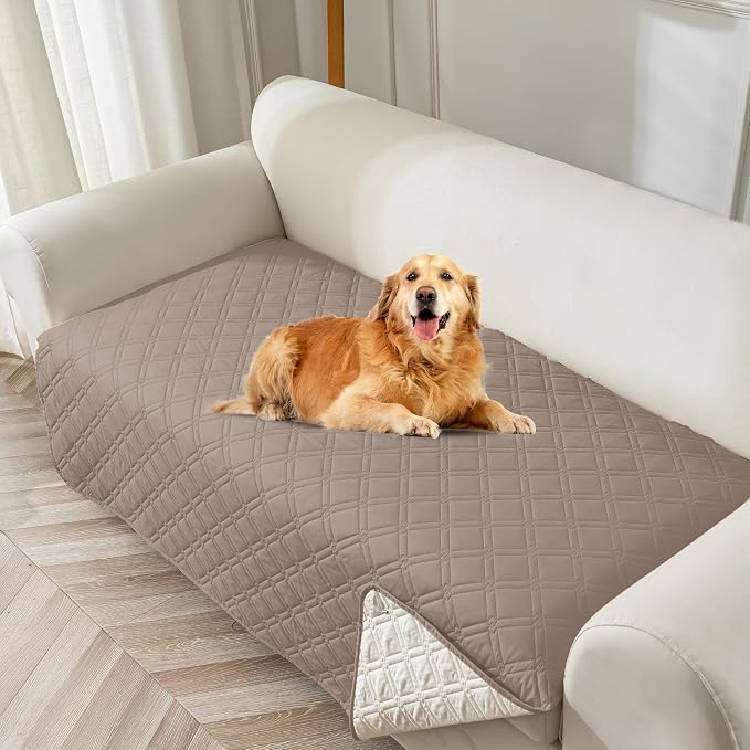 Genina Waterproof Couch Cover, Washable Anti-Slip 86.6 inch Sofa Covers by Genina