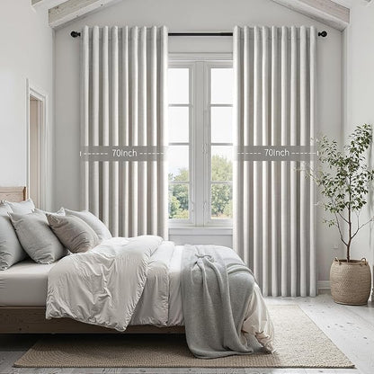 Extra Wide Total Blackout 96 Inch Curtains 70 Inches Wide - Image 4
