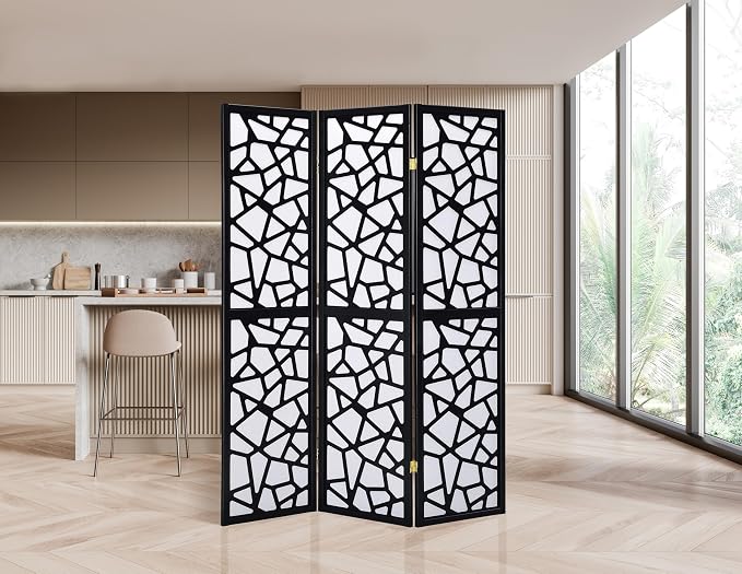 GTU Furniture Japanese Style 3 Panels Wood Shoji Room Divider Screen Oriental by GTUFurniture