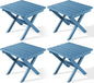 SERWALL Folding Outdoor Side Table Set of 4, Small Adirondack Side Table by SERWALL