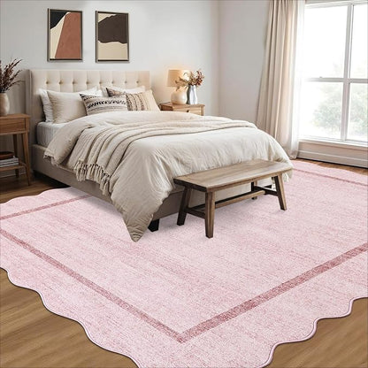 GarveeHome Scalloped Washable Area Rugs 8x10 Rugs - Image 3