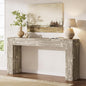 Solid Wood Console Table, 63-Inch Farmhouse Sofa Table Behind Couch by TribewoodbyTribesigns