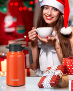 Carafes for Hot Liquids 70 oz - 12 Hour Stainless Steel Thermal Coffee Carafe-Insulated Coffee Carafes For Keeping Hot/Cold Coffee, Tea, Water, Drink Dispenser for Parties(Orange)