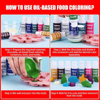 Oil Based Food Coloring for Chocolate - 50ml Red Upgraded Edible Oil Based Food Dye for Cake Decorating, Baking, Candy Melts, Cookie, Icing Frosting, Fondant, Meringues - 1.69 Fl.Oz Bottles