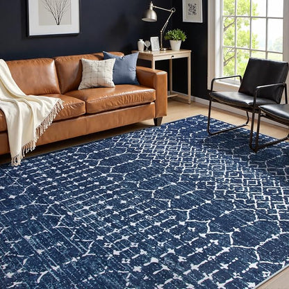 Lahome Moroccan Washable Area Rugs 6x9 Non-Slip Ultra-Thin Soft Living Room by Lahome