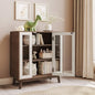 BELLEZE 31" Modern Display Curio Cabinet, 3-Tier White Storage Buffet by BELLEZE