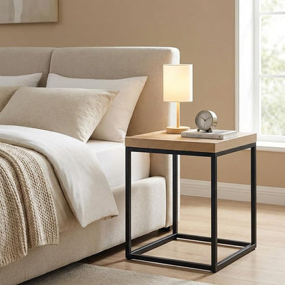 CENSI 18-Inch Natural Oak Accent End Table/Side Table - Image 8