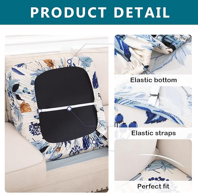 Printed Couch Cushion Covers, Sofa Covers Washable - Image 5