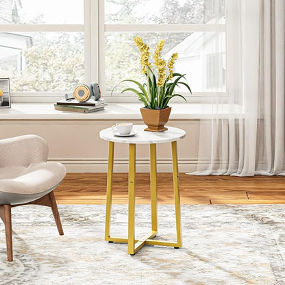 HOOBRO Side Table, Round End Accent Table - Image 8