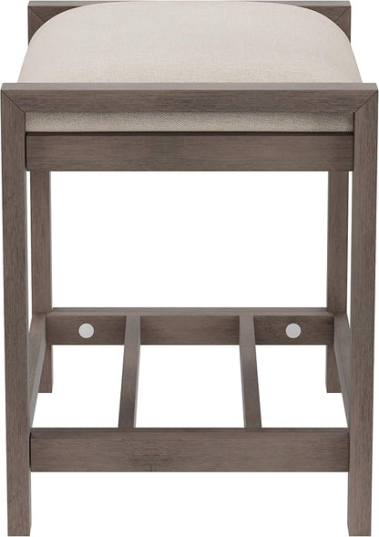Hillsdale Furniture Amelia Vanity Stool, Antique Gray - Image 3