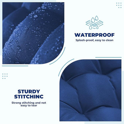 Wicker Chair Cushions of 5 Pieces, Waterproof Outdoor Loveseat Cushion - Image 3