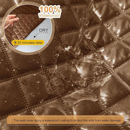 HDCAXKJ 100% Waterproof Reclining Sectional Couch Covers L Shape Recliner Sofa - Image 3