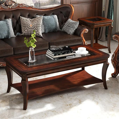 Rectangle Coffee Table for Living Room, Solid Wood Coffee Table - Image 7