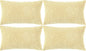 Set of 4 Pale Yellow Decorative Throw Pillow Covers 12x20 Inch Corduroy Pillow by Cozoomy